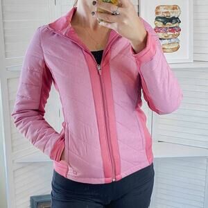Puma primaloft pink zip up jacket size small NWT